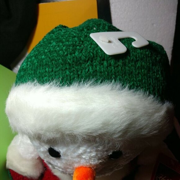 Vtg. Rare CommonWealth Kmart Co White Snowman Fur Green Hat Red Vest 199… - Picture 6 of 16
